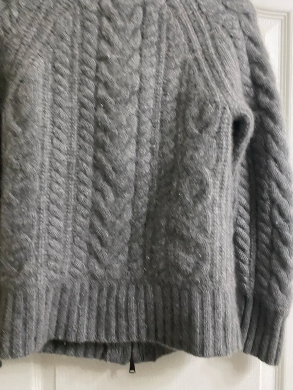 Banana Republic Todd & Duncan Scottish Cashmere Cable Knit Full Zip Sweater S